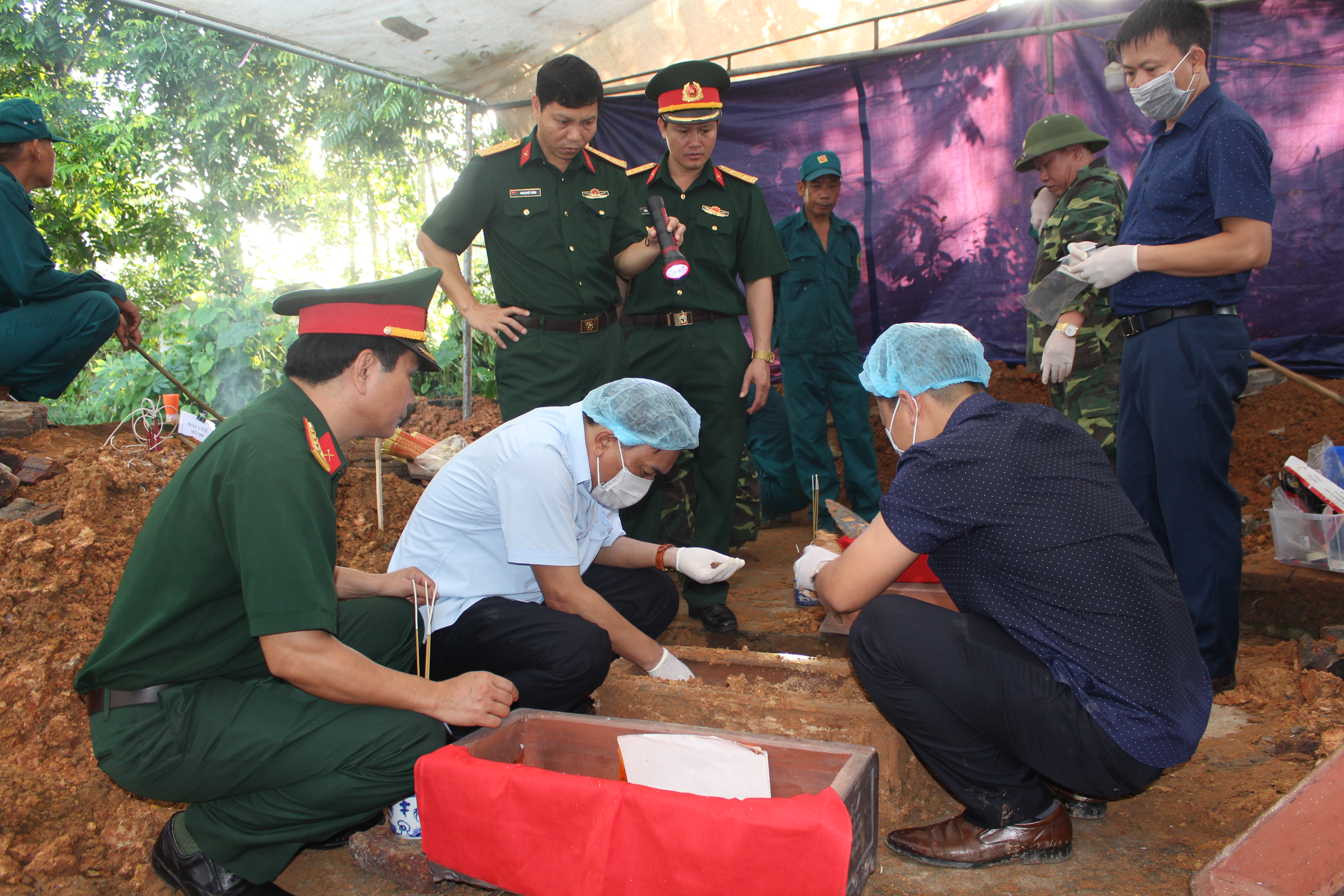 Bộ CHQS tỉnh Thái Nguyên quy tập 14 hài cốt liệt sĩ